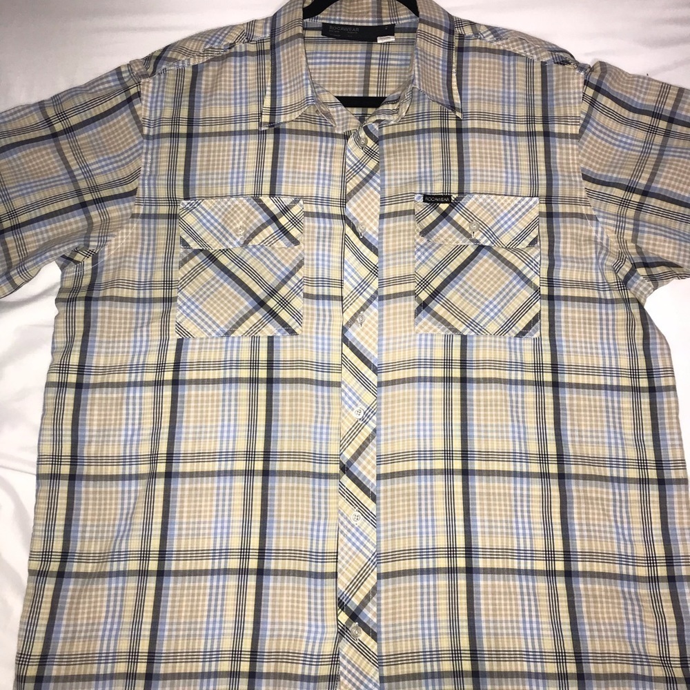Rocawear men’s XL short sleeve plaid shirt